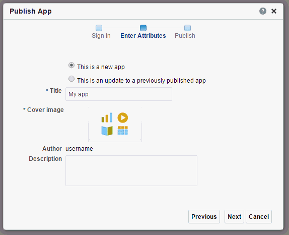 Enter App attributes