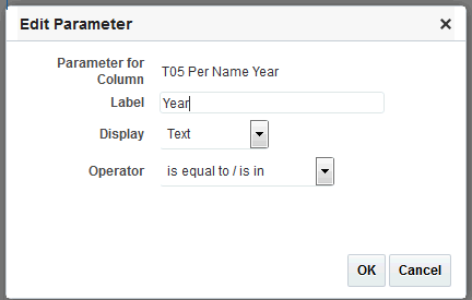 Defining parameter settings