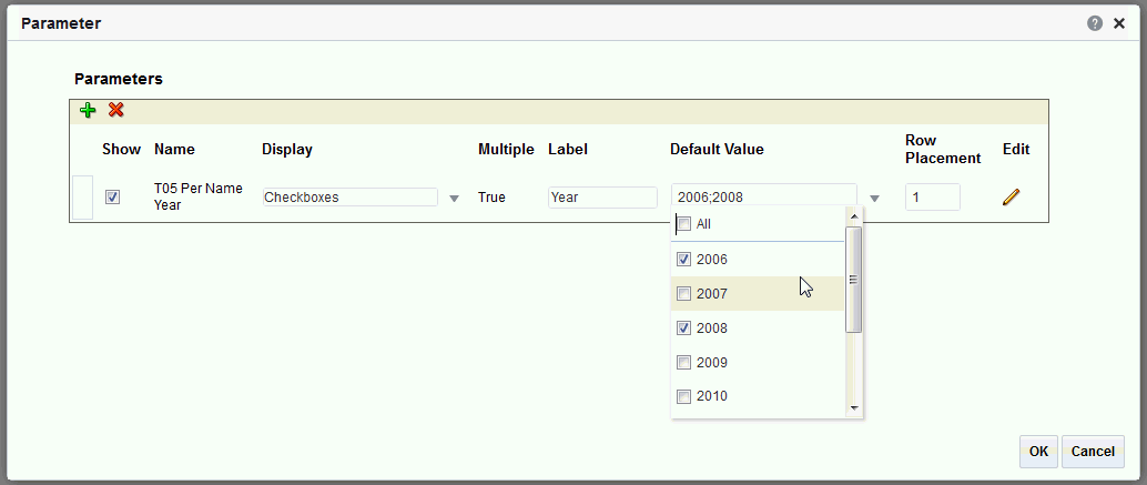 Setting a default value