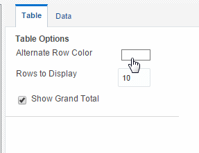 Setting alternating row color