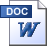 Microsoft Word file thumbnail icon