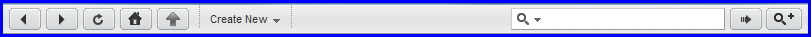 Web Client Top Pane main toolbar