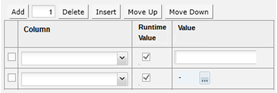 API Filter Table