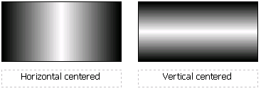 Example of Horizontal and Vertical Centered Gradient colors