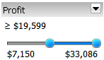 Example of a Metric Slider selector Example of a Metric Slider selector