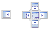 Arrows buttons. Drag the browser to an arrow to place it in that location.