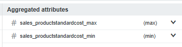 Shows two new aggregated attribute names and corresponding operators.