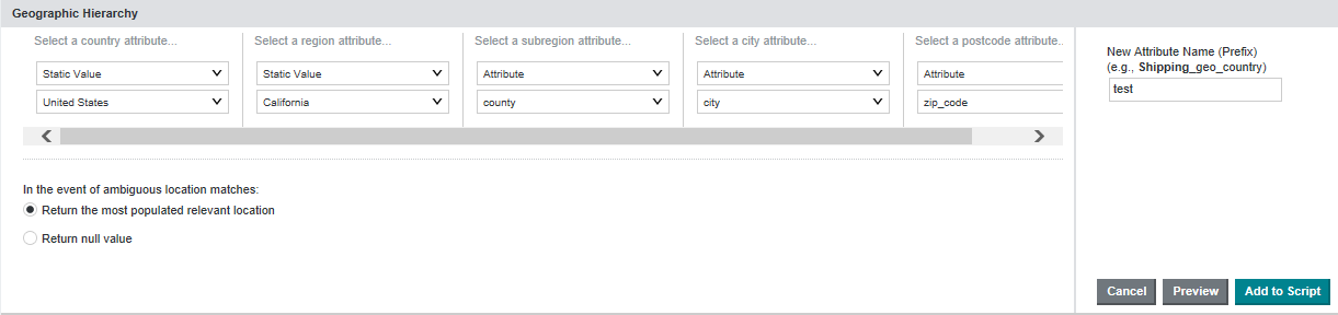Shows a fully configured Geoheirarchy Tagger