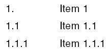 This is a sample of a simple list.