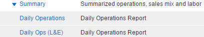 This image shows a customized saved version of the Daily Operations report.