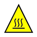 This icon indicates a hot surface.
