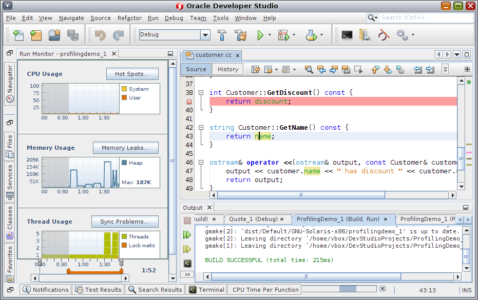 Oracle Developer Studio IDE - Oracle® Developer Studio 12.5: 概要