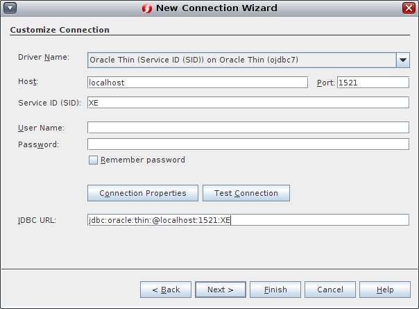 image:新規プロジェクトウィザードの Oracle Database プロジェクトの「マスターテーブル」ページ