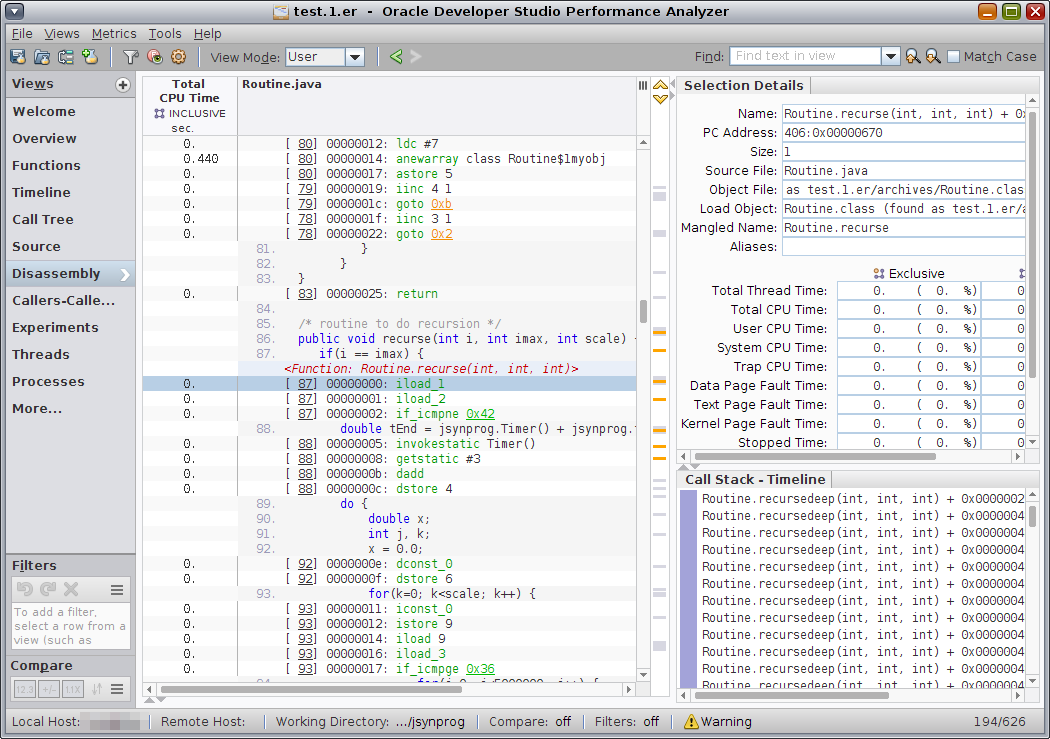 Java および C++ 混合コードの検査 - Oracle® Developer Studio
