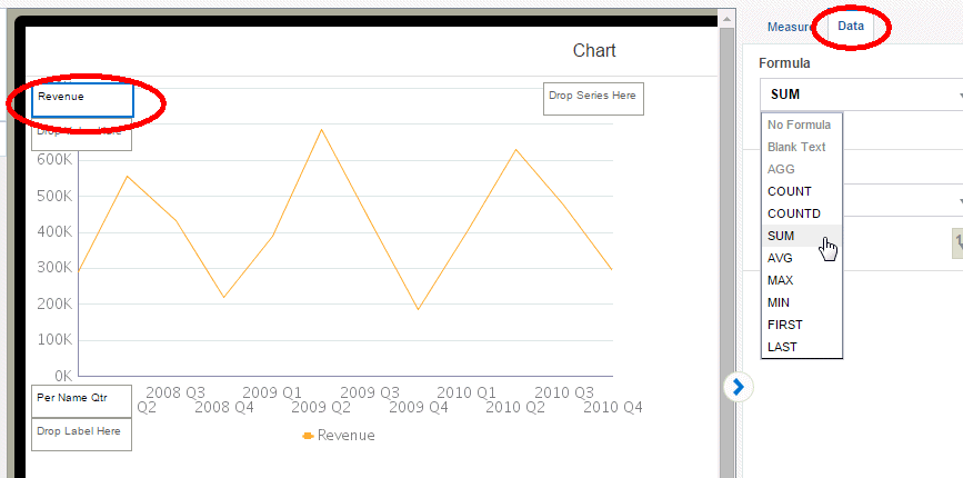 Changing the chart measure field formula