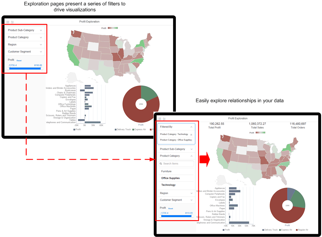 Sample exploration page