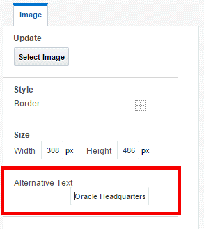 Entering alternative text