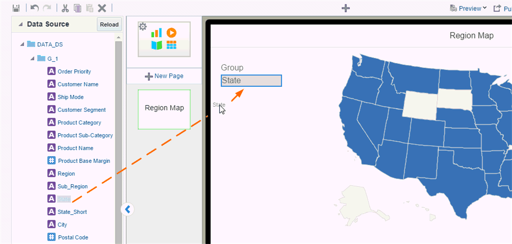 Assigning a Data Field to Aggregation Level