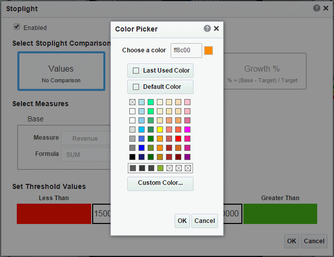 Changing the default color