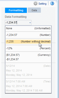 Decimal position