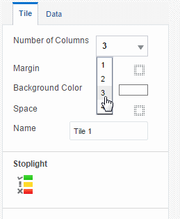 Using Columns command to change tile columns