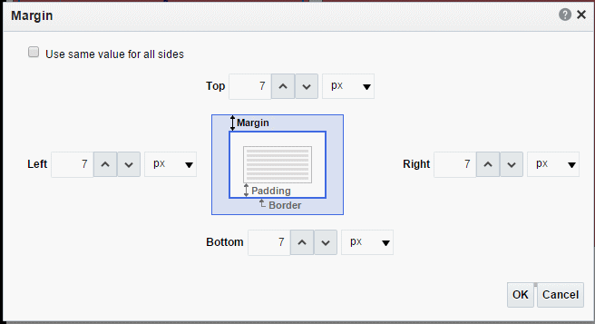 Setting Tile margins