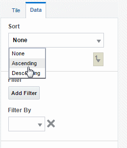 Applying a sort order to tiles