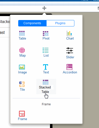 Insert Stacked Table