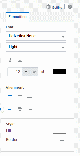 Table Column Header properties
