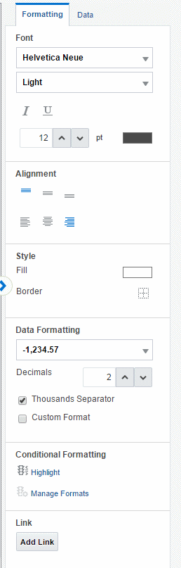 Table Column Properties