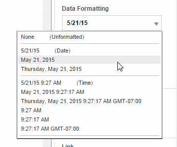 Date and Time formats