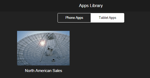 Appsライブラリに表示されているカバー・イメージ