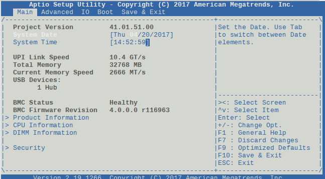 image:Graphic showing the BIOS Setup Utility Main Menu.