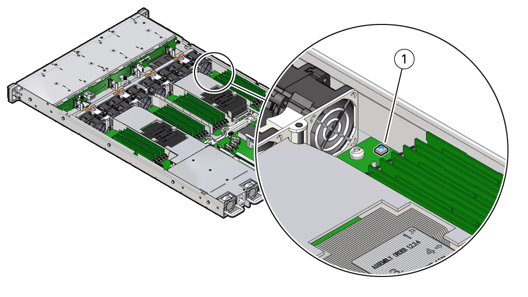 image:Figure showing the location of the Fault Remind Button.