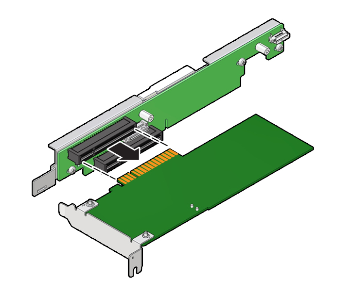 image:Figure showing how to remove a PCIe card form slot                                     3.