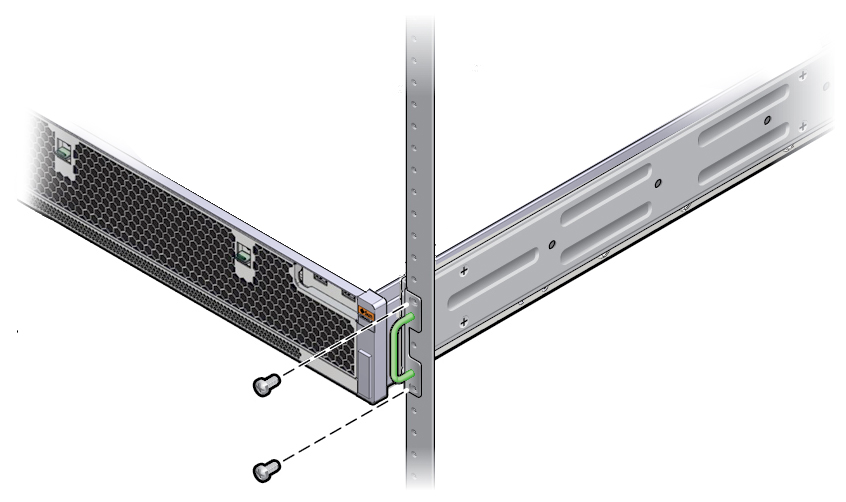 image:Figure showing where to secure the front hardmount brackets.