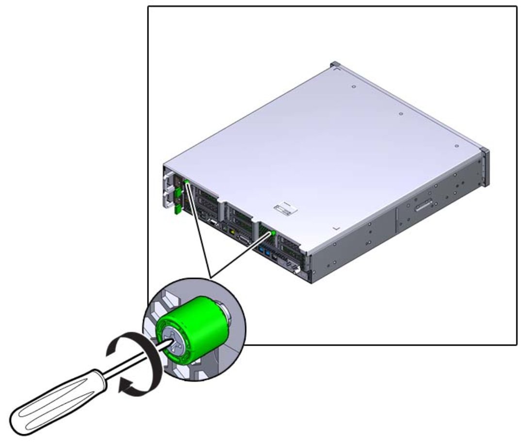 image:The illustration shows tightening the screws.