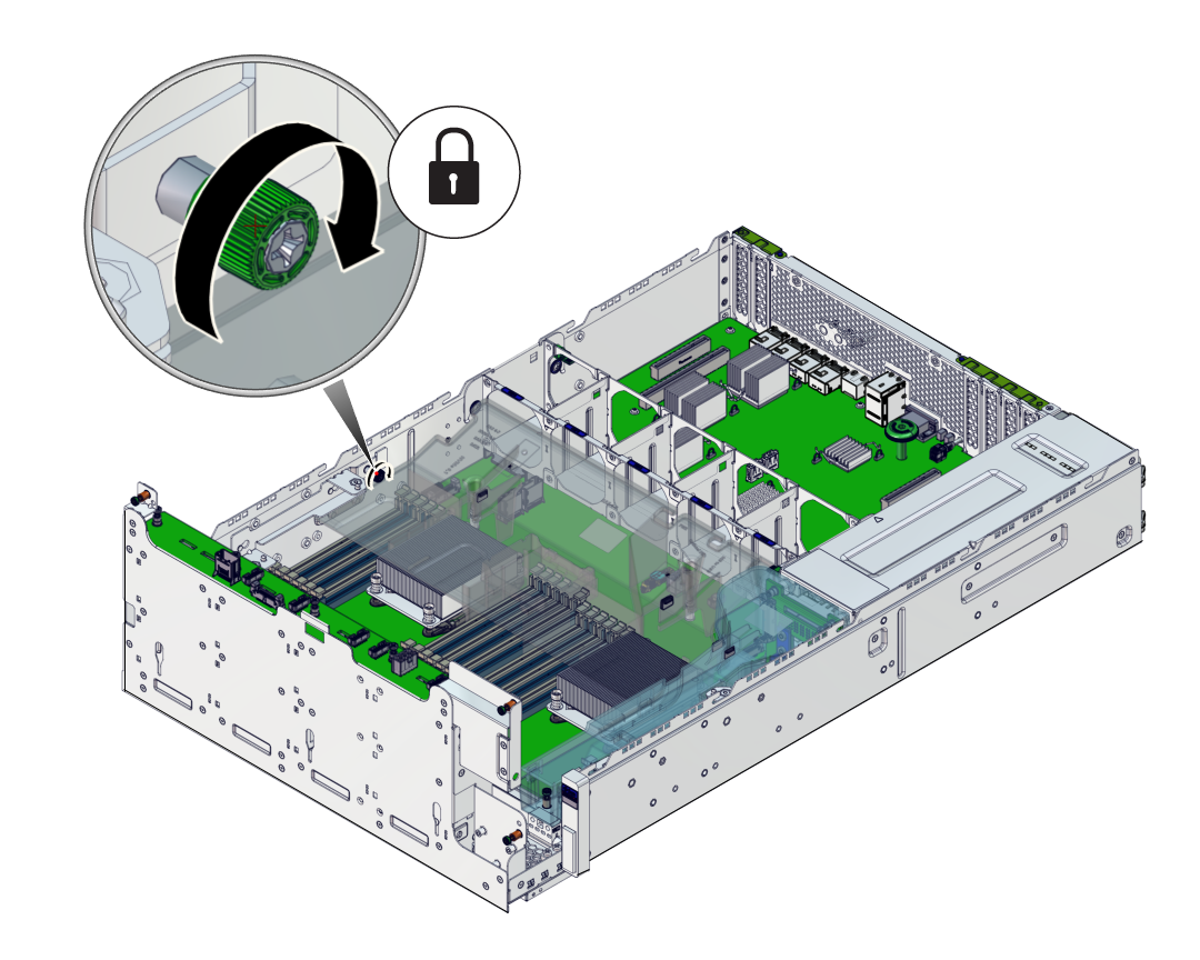 image:The illustration shows tightening the air duct bracket screws.