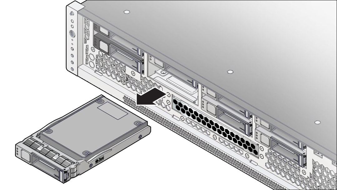 image:The illustration shows removing the drive.