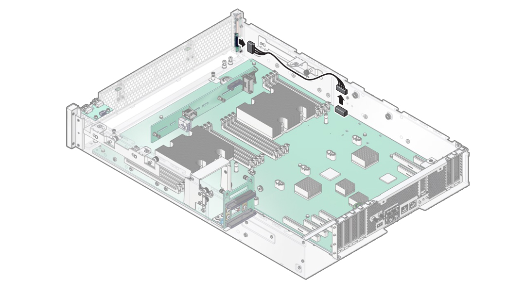 image:The illustration shows how to remove the LED cable.