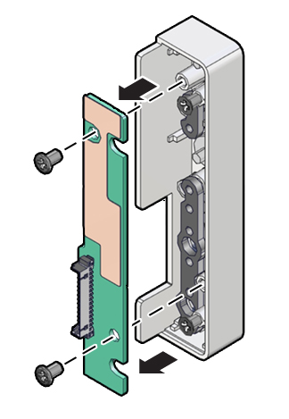 image:The illustration shows removing the LED board from the assembly.