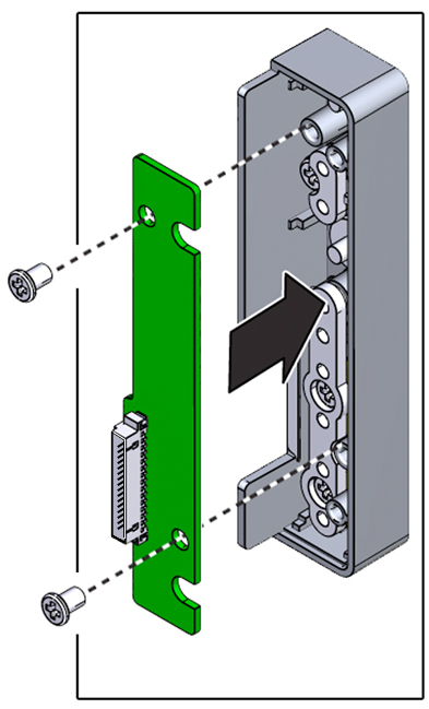 image:The illustration shows installing the LED board into the assembly.