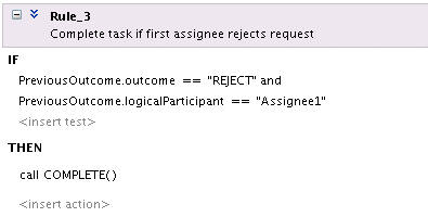 「図29-46 Assignee1が却下したルールの完了」の説明が続きます