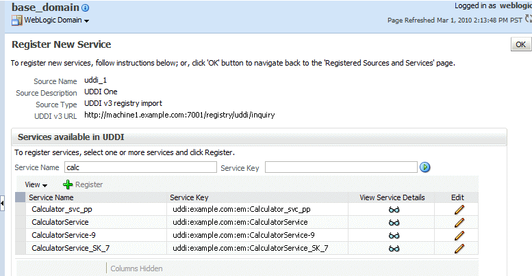 「図9-3 UDDIソースからの新規サービスの登録」の説明が続きます