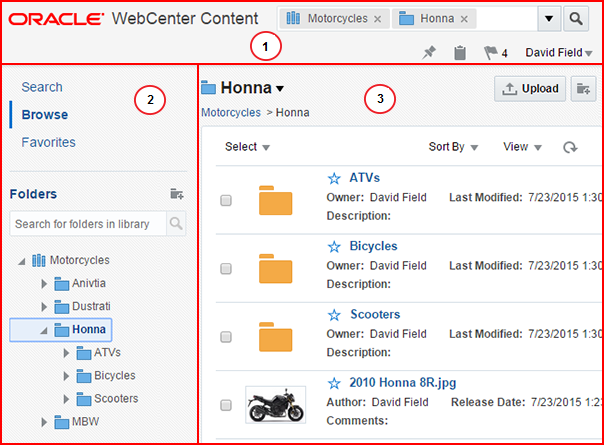 WebCenter Content UI
