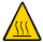 This figure shows a yellow triangle containing wavy vertical lines (hot surface symbol).