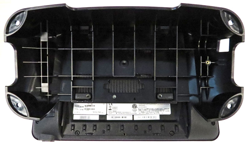 This image shows the bottom view of the Basic Stand with workstation.