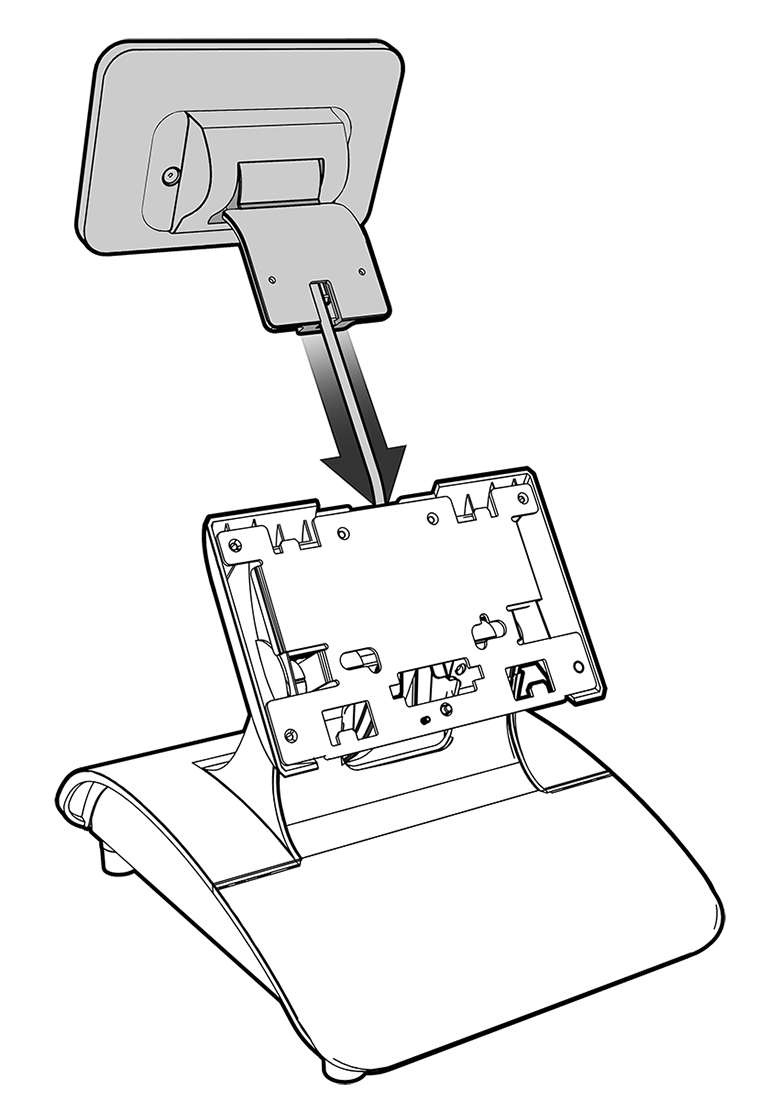 This image shows installation of the High Mount 7-Inch Customer Display.
