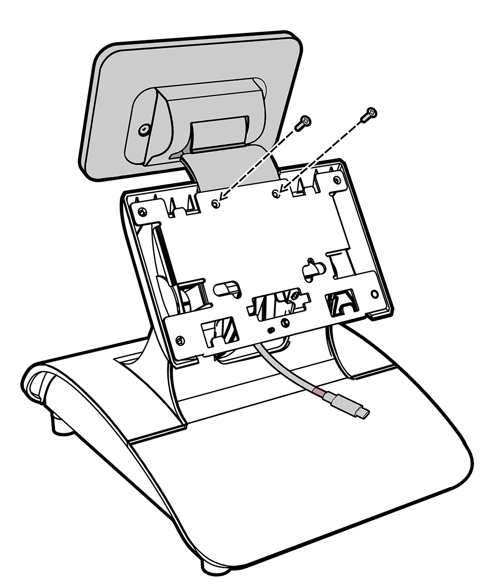 This image shows installation of the High Mount 7-Inch Customer Display.