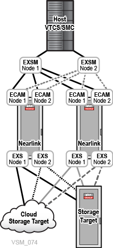 Shows a VTSS ExS configuration